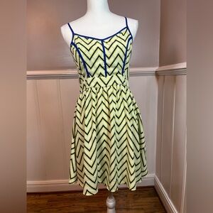 Liberty Love Spaghetti Strap Sundress size M Chevron Fit & Flare Dress